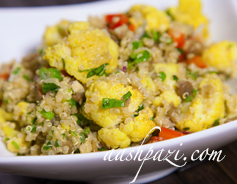 Cauliflower quinoa curry salad