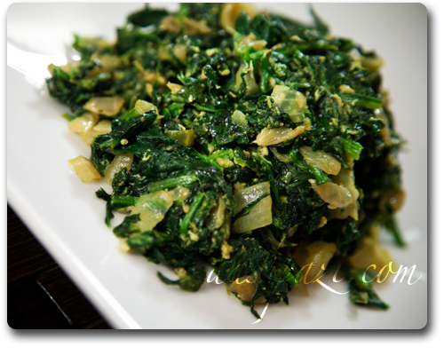 Spinach omelette, nargesi recipe