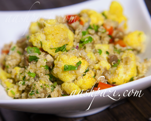 Cauliflower quinoa curry salad recipe